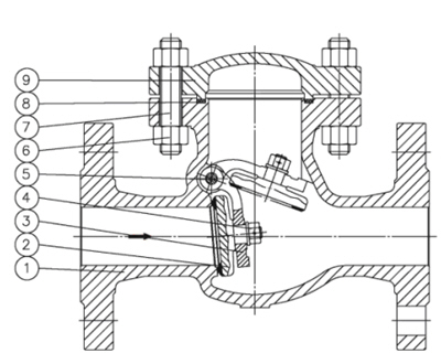 Dibujo de la válvula de control de oscilación del dinar