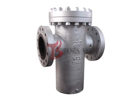 High Pressure Single Basket Strainer Cast Steel Class 600LB For Liquid
