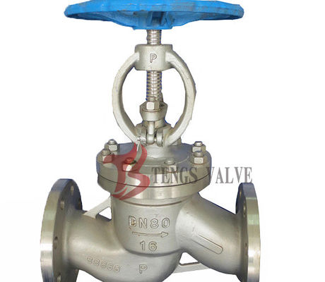 Straight Body Din Globe Valve Metal Seal With Bolted Bonnet Rising Stem